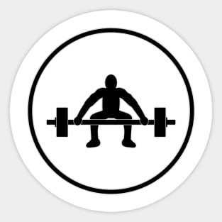 Weight Lift Sign Logo Sticker